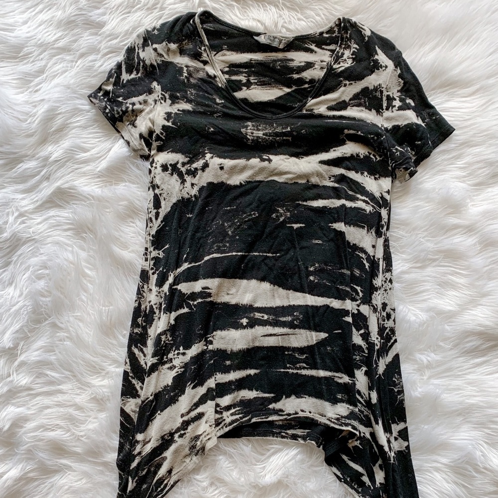TIE DYE ASYMMETRIC T SIZE S